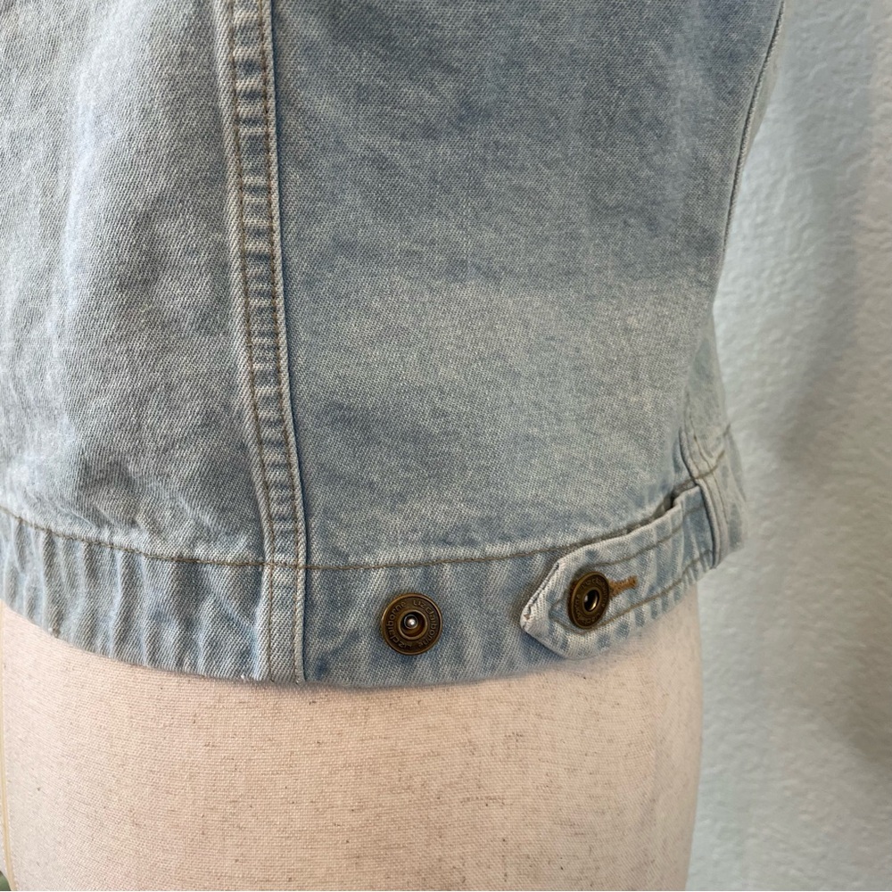 Liz Claiborne Vintage Y2K 90s Light Wash Button Down Denim Jean Vest | Medium - Picture 5 of 9